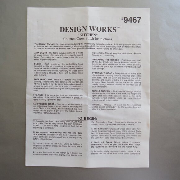 Kitchen Design Works Counted Cross Stitch Kit #9467 - Picture 4 of 5